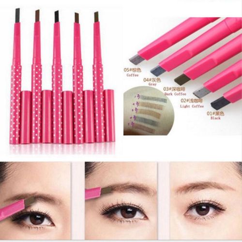 Crayon A Sourcils Eyeliner Eyeliner Liquide Eyeliner 5 Couleurs Crayon A Sourcils Rotatif Automatique Cinq Couleurs Hz12033, N  2 Caf Clair