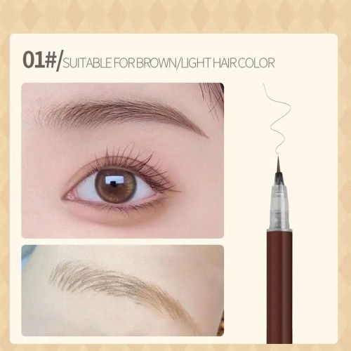 Crayon  Sourcils Liquide, 1 Pice, Ultra Fin, Impermable, Longue Dure, Eyeliner Couch, Ver  Soie, Facile  Colorier, Stylo  Sourcils, Maquillage
