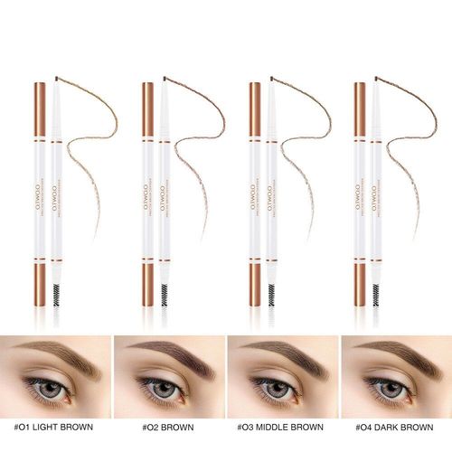Crayon  Sourcils Longue Dure, 4 Couleurs, Double Extrmit, Rsistant  L'eau, Non tourdissant, Rotatif Extrmement Fin, 1 Pice
