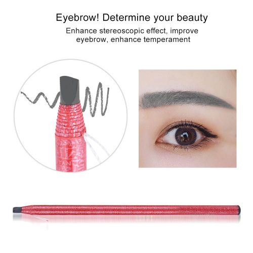 Crayon A Sourcils Semi-Permanent Pour Microblading, Outil De Positionnement, Resistant A L'eau Et Longue Duree, Gris