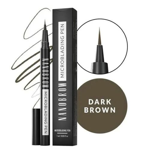 Crayon Sourcil Microblading Nanobrow Dark Brown - Crayon  Sourcils, Effet Microblading, Accentue, Densifie Et Comble Les Sourcils