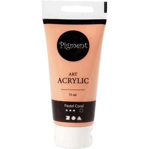 Creativ Company - Pigment Art Acrylic Paint Pastel Coral, 75ml 35142