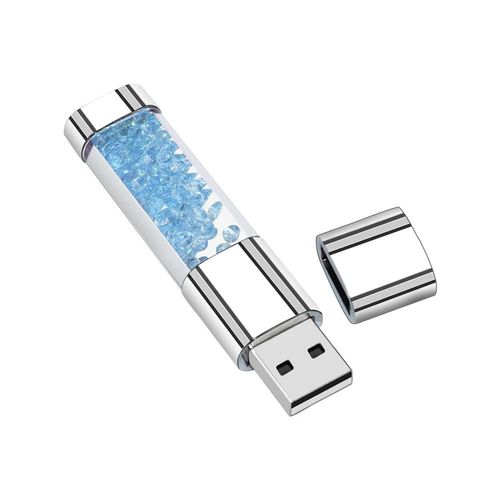 Creative Crystal et LED Light Pendrive 2.0 USB Flash Pen Drive, Memory Stick carte mmoire cadeau de mariage-32 GO-Bleu
