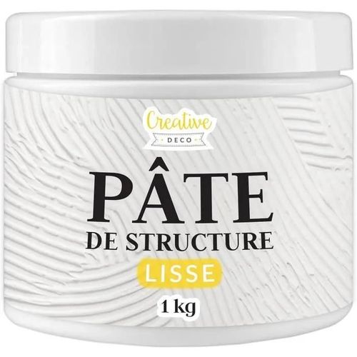 Creative Deco Pte De Texture Lisse 1kg - Pte  Relief Pour Peinture Acrylique - Pte Texture - Modelage