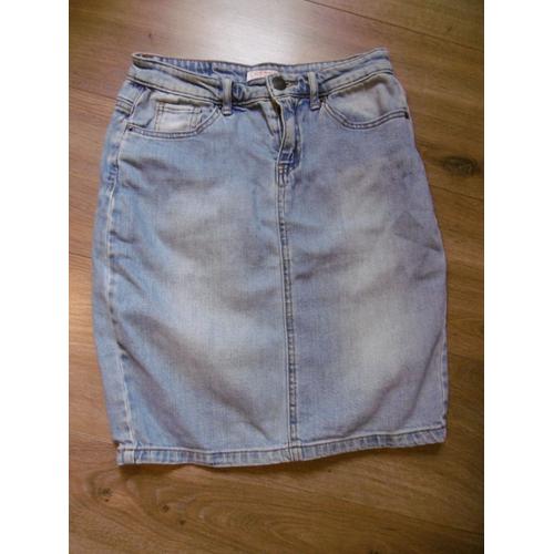 Creeks Jupe En Jeans Toile Denim Clair T 36 Grand