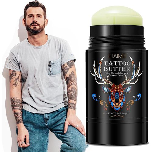 Crème de Tattoo Beurre de Tatouage, Baume De Tatouage pour Ancien Nouvel éclaircissant Hydratant