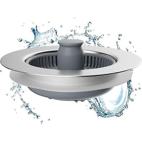 Crpine Et Bouchon D'vier De Cuisine Combins - Crpine D'vier Universelle 3 En 1 En Acier Inoxydable Avec Systme Anti-Colmatage, Installation Facile Pour Trou D'vier De 75  80 Mm