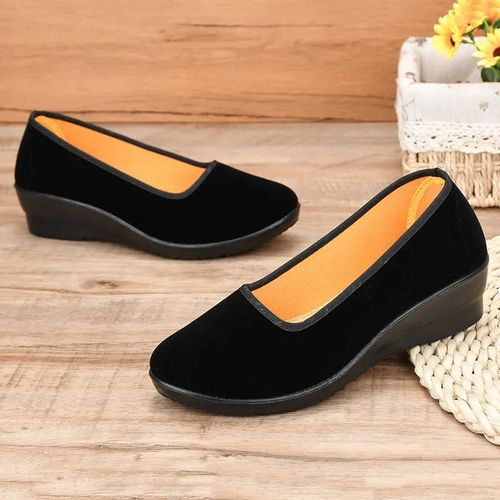 Cresfimix-Chaussures  Plateforme Plate En Toile Noire Pour Femmes,Chaussures Blanches Pour Adolescents,Chaussures  Enfiler Pour tudiants,Mode Scolaire,B5711b - 35