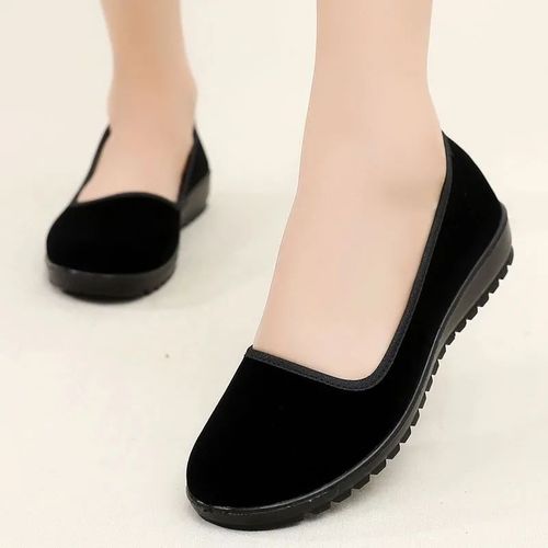 Cresfimix-Chaussures  Plateforme Plate En Toile Noire Pour Femmes,Chaussures Blanches Pour Adolescents,Chaussures  Enfiler Pour tudiants,Mode Scolaire,B5711b - 36
