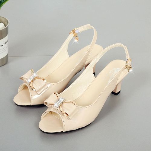 Cresfimix-Chaussures  Talons Hauts En Cuir Blanc Pour Femmes,Escarpins  Bout Ouvert, La Mode,Pour Fte D't,A6140 - 42