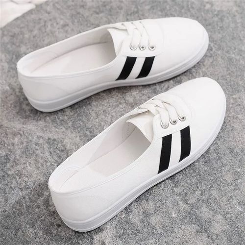 Cresfimix-Chaussures Plates En Toile Pour Femmes,Mocassins Confortables,Blanches,Respirantes, La Mode,A2015 - 37