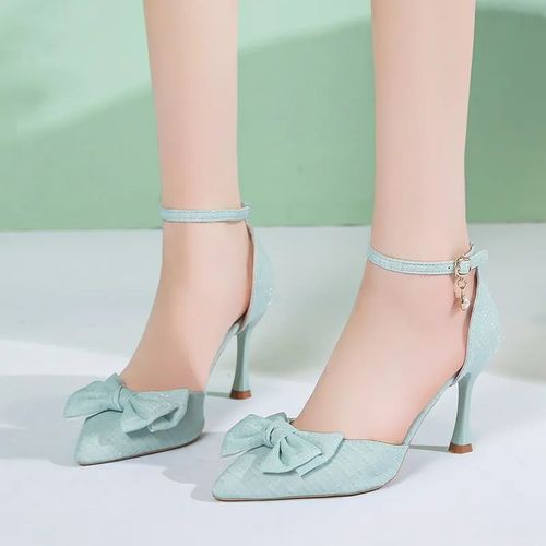 Cresfimix-Escarpins Argents  Talons Hauts Pour Femmes,Chaussures De Mariage Confortables  Enfiler,Pointues, La Mode,E5044,93ts - 39