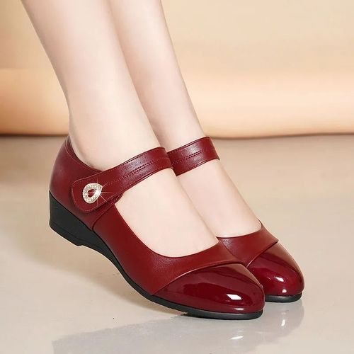 Cresfimix-Escarpins Classiques En Cuir Pu Pour Femme,Chaussures Lgres,Rondes,Noires, Talons Carrs,Pour Le Bureau,C6446c - 36