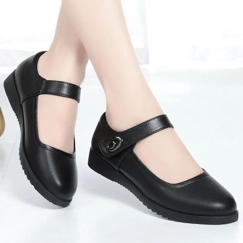 Cresfimix-Escarpins En Cuir  Bout Rond Pour Femme,Chaussures Confortables,Classiques Et Noires, Talons Carrs, La Mode,Rouge,Pour Bureau,Printemps,A66galement X - 40