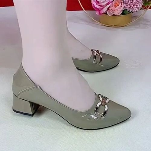 Cresfimix Zapatos Dama-Escarpins Classiques En Cuir Pu Pour Femmes,Chaussures  Talons Carrs Rouges,Soire En Bote De Nuit,Dcontract,Doux,Beige,B5996 - 40