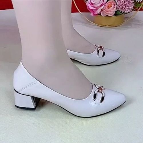 Cresfimix Zapatos Dama-Escarpins Classiques En Cuir Pu Pour Femmes,Chaussures  Talons Carrs Rouges,Soire En Bote De Nuit,Dcontract,Doux,Beige,B5996 - 37