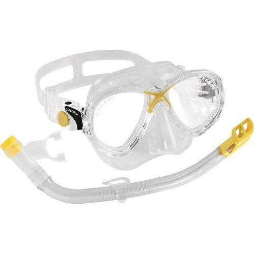 Cressi Sub S.P.A. Marea Vip Jr Set De Masque + Tuba Plonge Enfant Transparent/Jaune