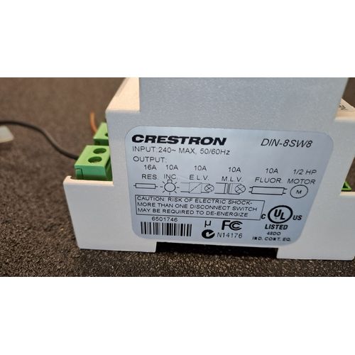 Crestron DIN-8SW8-I DIN Rail High-Voltage Switch with Digital Inputs NEW