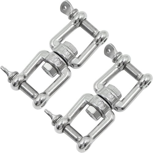 Crochet Et Boucle Pivotants Pour Suspendre La Rotation Complte Des Chaises, Balanoires, Meubles Suspendus Et Autres Objets - 2 Pices