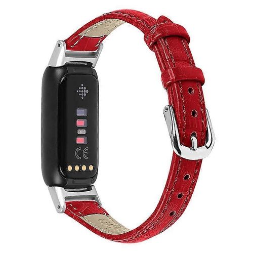 Crocodile Texture Veille De Remplacement En Cuir VRitable Bracelet De Poignet RGlable Pour Fitbit