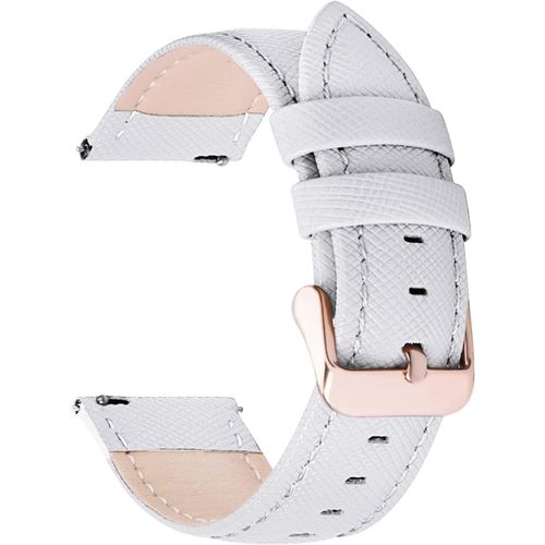 Cross Bracelet De Montre De 22mm En Cuir Vritable  Attache Rapide Pour Hommes Et Femmes Compatible Avec Samsung,Huawei,Garmin,Fossil,Ticwatch,Lg,Tissot,Timex,Citizen