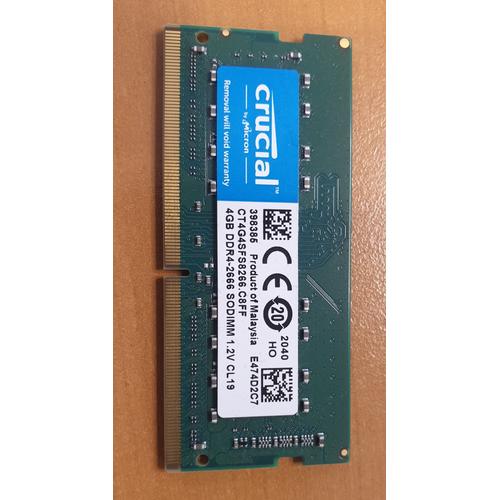 crucial DDR4-2666 SODIMM 4GB