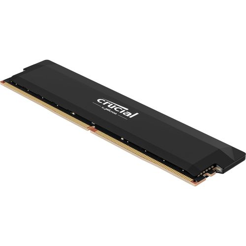 Crucial Pro OC Memoria RAM DDR5 16GB 6400MHz CL38 Modulo Singolo Nero con Dissipatore