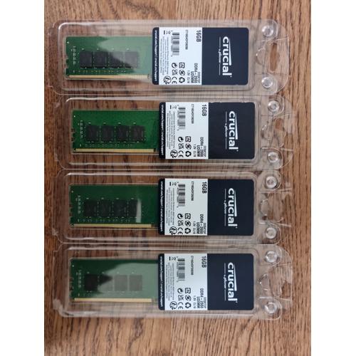 Crucial RAM DDR4 64GB (4x16GB) CT16G4DFD8266 PC21300 2666MHz UDIMM 1.2v CL19