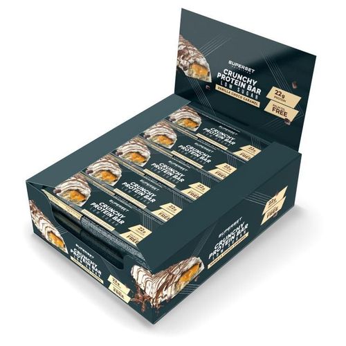 Crunchy Protein Bar (15x64g)|Vanille Choco Caramel|Barres Protines|Superset Nutrition