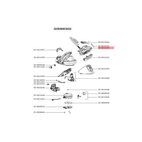 CS-00126185. BASE DE POIGNEE+POIGNEE+CORDON CALOR