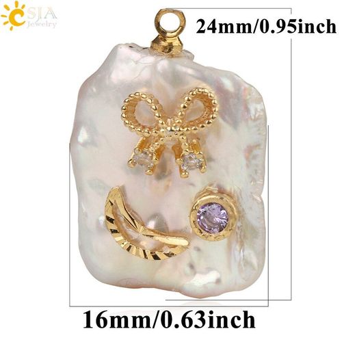 Csja Accessoires En Strass Irrguliers, Perles Carres, Eau Douce, Pour La Fabrication De Bijoux, Colliers, Bracelets, Boucles D'oreilles, G248