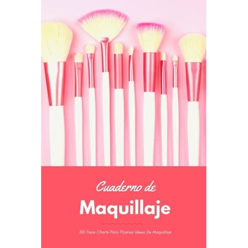 Cuaderno De Maquillaje 100 Face Charts a completar con dibujo