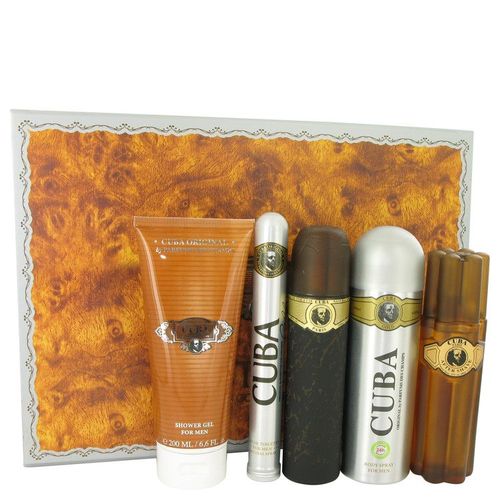 Cuba Gold Edt 100 Ml + Edt 35 Ml + Aftershave 100 Ml + B/Spray 200 Ml + S/Gel 200 Ml Set Regalo