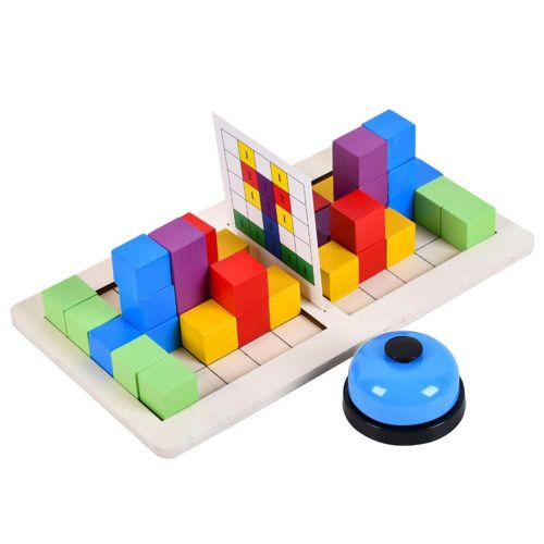 Cube  Empiler Arc-En-Ciel En Bois, Blocs De Construction  Empiler, Jouet Pour Bb