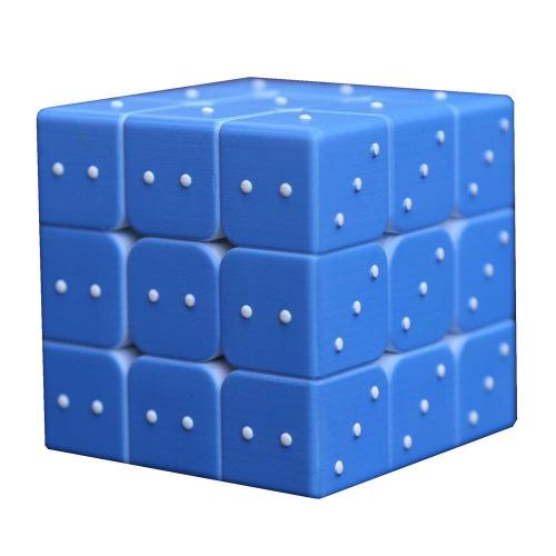 Cube Aveugle 3x3x3-Effet De Relief En 3d-Braille Magique-Puzzle Cube,Puzzles Iq Games Spciaux Pour Aveugles,5,6 Cm