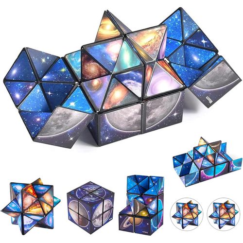 Cube Casse-tte 3D 2 Pices Cube 3D Infini Cadeaux Cube Infini Cubes D'toiles Jouets La Crativit Cube Magique Jouet Anti-Stress Crativit Cube 2 en 1 Magique du Ciel Etoil Cube