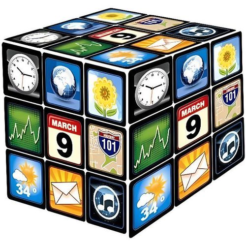 Cube Casse-Tte Icnes De Smartphone - Cube Magique * Dimensions : 55 X 55 X 55 Mm* Matire : Pvcfonctions : Casse-Tte Apps