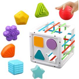 Cube d'activité Bébé Module Motricité - Jouet Sensoriel Eveil - Jeux  Educatif Montessori - Jouets Blocs de Tri des Formes - Cadeau de Bain pour  Bebe Enfant 6 9 12 18 Mois 1 an 2 Ans Garçon Fille