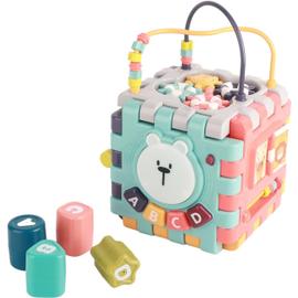 Cube d'activité bébé Montessori correspondant pour l'activité de jeu