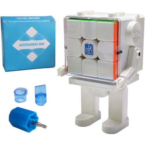 Cubing Classroom MFJS RS3M V5 3x3x3 Cube Robot 2023 Le Plus rcent Magic Puzzle Cube Twist Puzzle Cube Robot Jouet Stickerless M Version  Double rglage Magic Cube Robot
