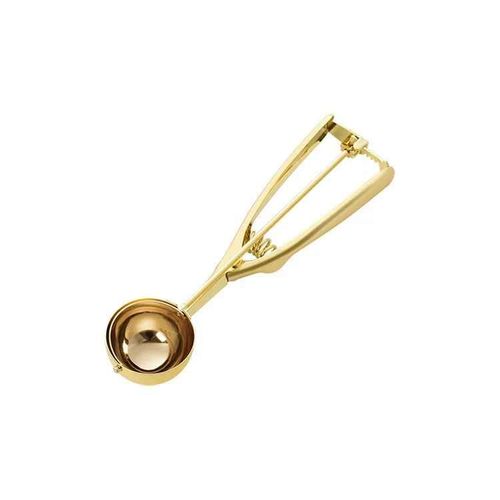 Cuillre  Glace Dore En Acier Inoxydable,Outils Pour Crme Glace,Cuillre  Biscuits,Cuillre  Glace,Btons De Cuisine,Pure De Pommes De Terre,Pastque,1 Pices - Type Gold - M