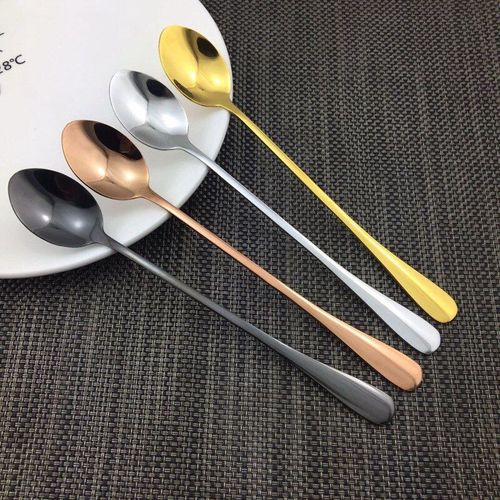 Cuillre  Th Crative En Acier Inoxydable, Cuillre  Caf  Long Manche Pour Boisson Dessert Cuillre  Longue Queue Outil De Table De Camping En Plein Air 1 Pice