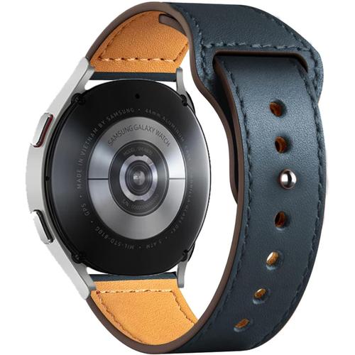 Cuir Bracelet Galaxy Watch 5/Pro/4 40mm 44mm 45mm/Classic 46mm 42mm Homme/Femme,20mm Bracelet Montre Pour Samsung Watch Active 2/Garmin Vivoactive 3/Venu Sq,Amazfit Gts/2/Mini/Bip,Huawei Gt/2/3 Pro
