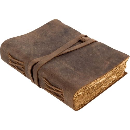 Cuir Vintage, 240 Pages De Papier De Coton, Intime En Cuir Vierge, D'art Antique Fait  La Main, Carnet De Notes De Style Ancien, Carnet De Croquis En Cuir 18x13 Cm
