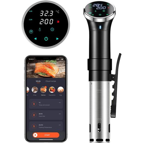 Cuiseur Sous Vide, Wifi Sous Vide Stick 1100W Calculateur D'Immersion Cuisinire Avec Contrle Prcis Temprature 25-95C + Timer, Ipx7 tanche, Idal Pour Prparer Dner En Famill[IND6231635]