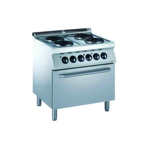 Cuisinire lectrique Pro 700 4 Plaques Rondes et Four lectrique 6 kW - Combisteel