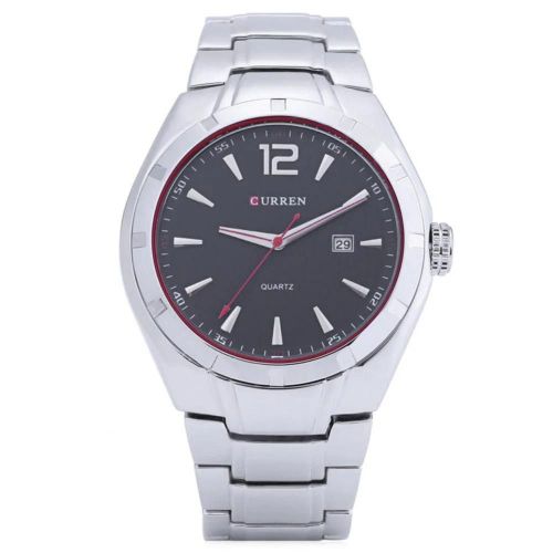 Curren Hommes Hommes Hommes Hommes  La Mode Mouvement  Quartz Montres Montre-Bracelet (Blanc + Noir)