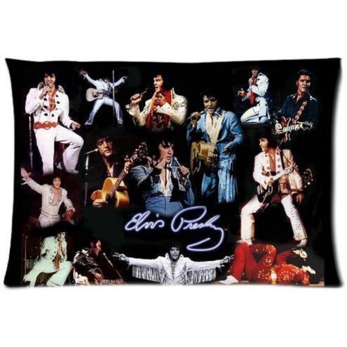 Custom Favorite Pop Stars Elvis Presley Rectangle Taille Standard Fermeture clair Parure De Lit Taie D'oreiller * Deux Cts Numro A-18x18 Pouces