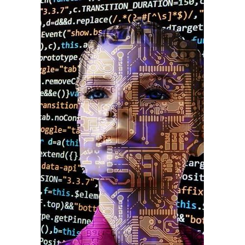 Cybernetic Female Notebook: 110 Pages Modern Notebook Journal With A Beautiful Cybernetic Woman Robot | Ai | Machine Learning | Artificial | Expert System| Future Notebook   de s - a  Format Broch 