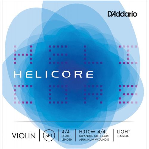 D'addario H310w 4/4l - Jeu De Cordes Violon - Corde De Mi  Filet - Helicore, Manche 4/4, Light